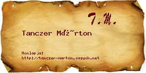 Tanczer Márton névjegykártya